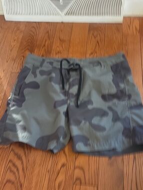 G-Star Men's Gray Camo Swim Shorts